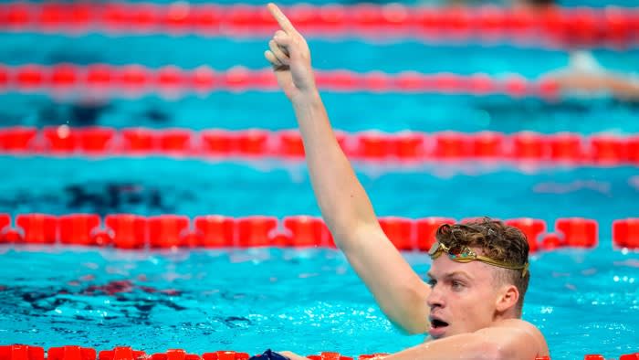 French Sensation Léon Marchand Dives into Glory with Two Olympic Golds!