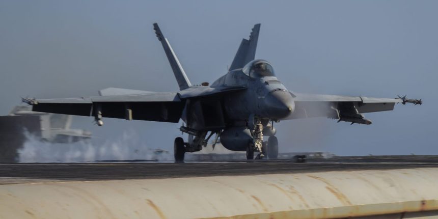 Super Hornet fighter jets loaded with supersonic missiles spotted in Middle East ahead of potential Iranian attacks: report