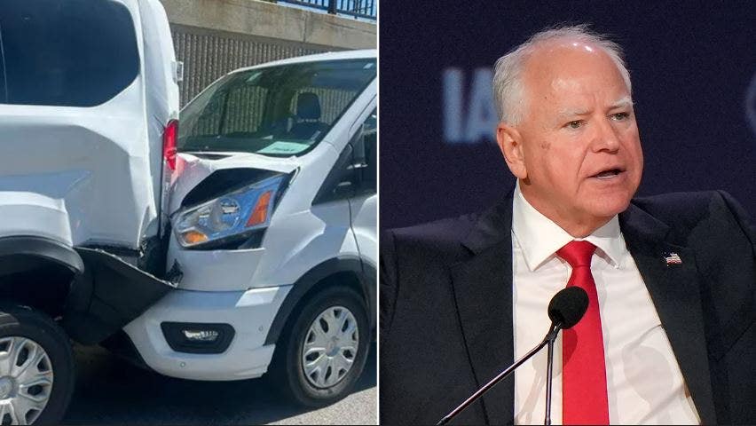 Walz’s Campaign Motorcade Collides en Route to Event: Minor Injuries Reported!