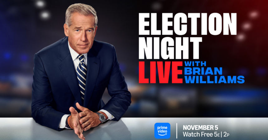 Join Brian Williams for an Exclusive Live Election Special on Amazon!