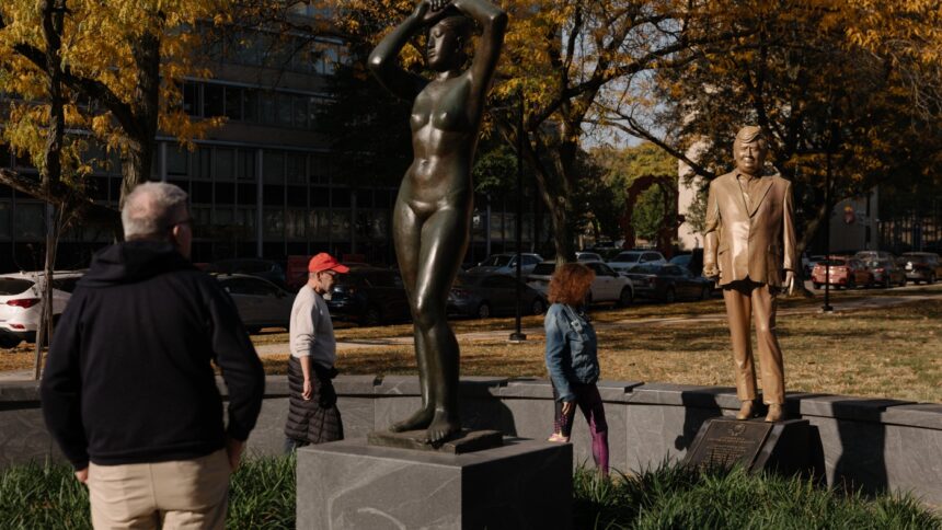 Trump Takes a Stand: Satirical Statues Pop Up Across America!